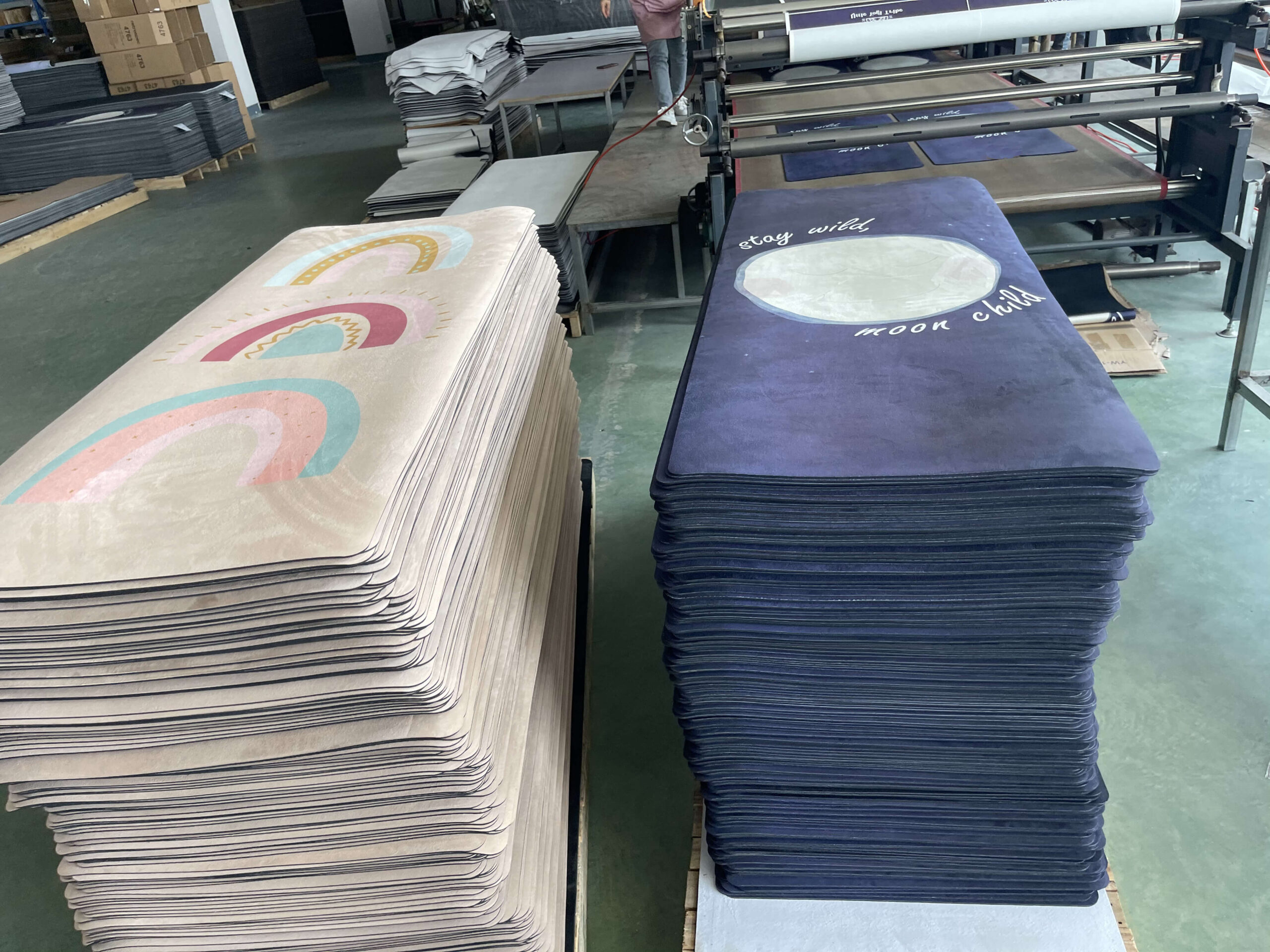 Custom suede yoga mat